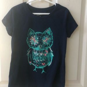 Navy blue owl shirt